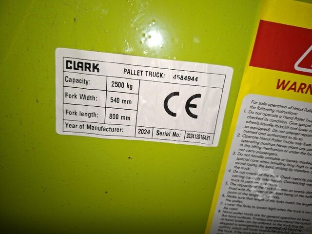 Hand Pallet Truck Clark CPJ25 - 540X800 mm NEU