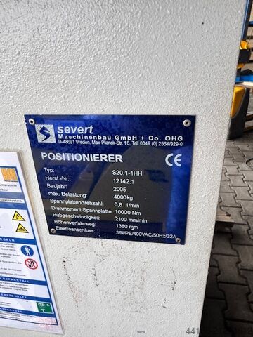 Schweißtisch,Drehtisch,Positionierer Severt 4 Tonnen Säulenhubdrevorrichtung S20.1-1HH, L-Manipulator