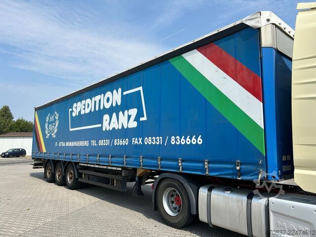 Open semitrailer with tarp SCHMITZ CARGOBULL S01 / Rahmen Verzinkt