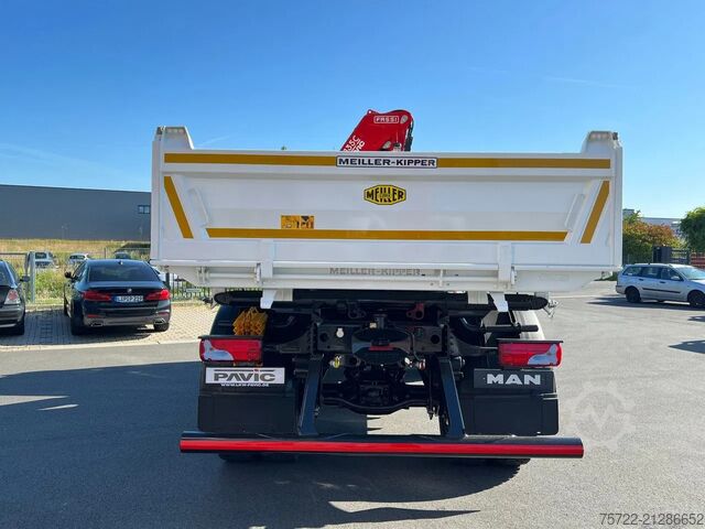 3-Seiten-Kipper MAN TGM 18.320 4x4 Meiller Trigenius FASSI F135