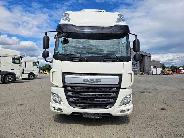Flatbed truck with tarp DAF DAF CF 310 Space Cab, Gardine, Ladebordwand 1,5
