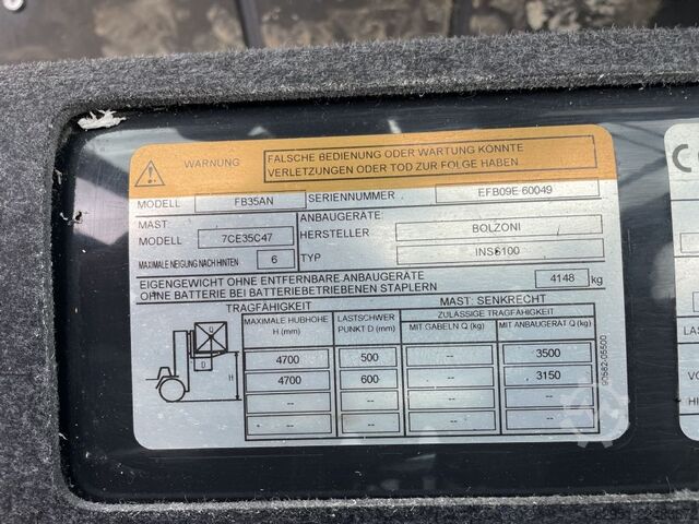 Electric 4-wheel forklift Mitsubishi FB35N