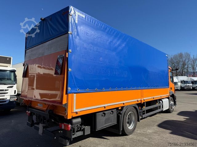 Flatbed truck MERCEDES-BENZ ACTROS 1832 L Pritsche/Plane 7,20 m LBW 1,5 T