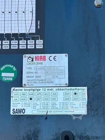 Truck mounted crane MERCEDES-BENZ 3253 + HIAB 302 Kran 8x2-4 HAD ALLRAD