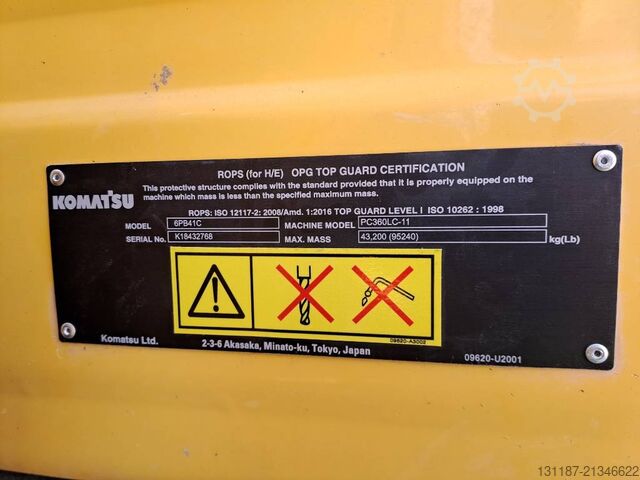 Long reach excavator Komatsu PC360LC-11 (17m Longreach + Full Topcon 3D GPS)