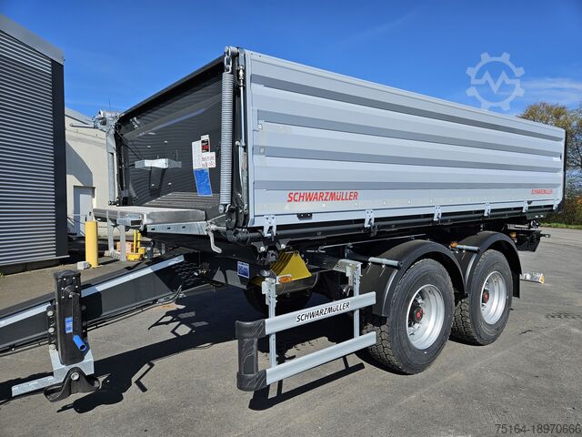 Dreiseitenkipper Anhänger Schwarzmüller Tandem-Kippanhänger bündig, Plane