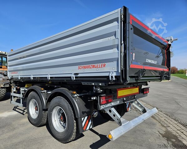 Dreiseitenkipper Anhänger Schwarzmüller Tandem-Kippanhänger bündig, Plane