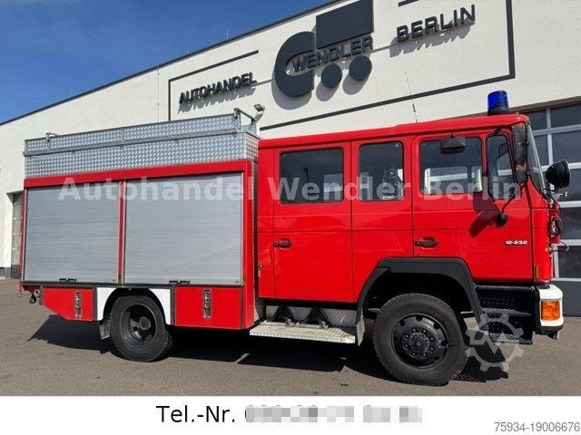 Vacuum tank truck MAN 12.232 4x4 Firefighter Tank 1200l orig 19tkm