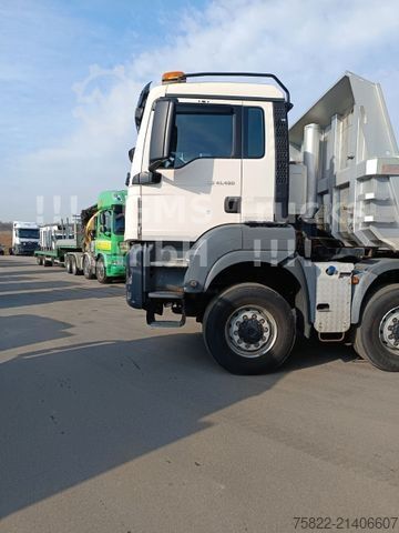 Tipper truck MAN TGS 41.480 / 8x6 / Manual / full Steel / Mulde