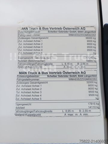 Tipper truck MAN TGS 41.480 / 8x6 / Manual / full Steel / Mulde