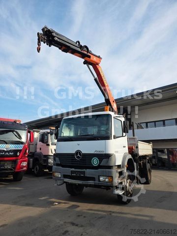 Three-sided tipper truck MERCEDES-BENZ Atego 1828 / 4X4 ALLRAD / Meiller /18 Kran