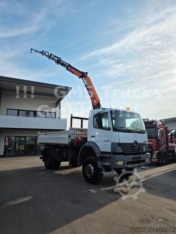 Three-sided tipper truck MERCEDES-BENZ Atego 1828 / 4X4 ALLRAD / Meiller /18 Kran