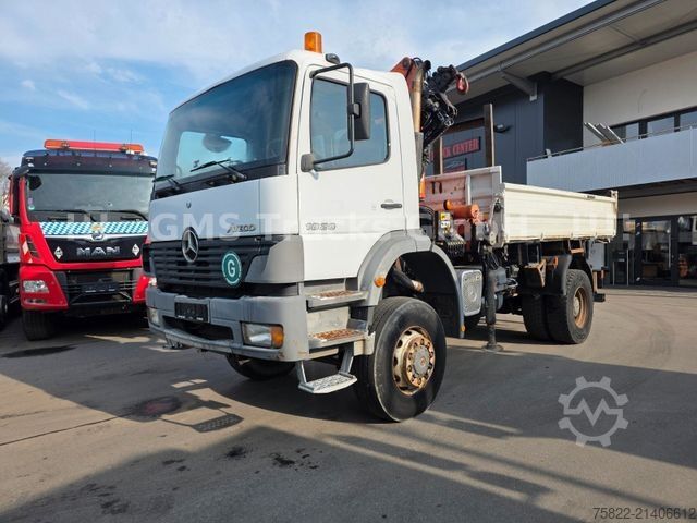 Three-sided tipper truck MERCEDES-BENZ Atego 1828 / 4X4 ALLRAD / Meiller /18 Kran