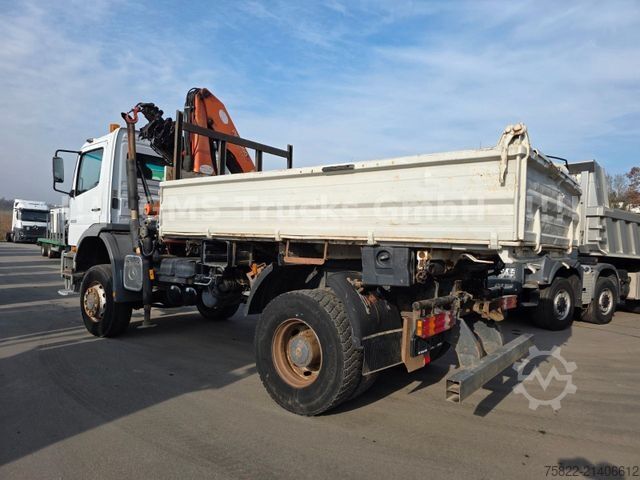 Three-sided tipper truck MERCEDES-BENZ Atego 1828 / 4X4 ALLRAD / Meiller /18 Kran