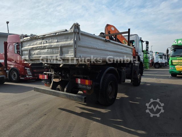 Three-sided tipper truck MERCEDES-BENZ Atego 1828 / 4X4 ALLRAD / Meiller /18 Kran