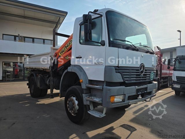 Three-sided tipper truck MERCEDES-BENZ Atego 1828 / 4X4 ALLRAD / Meiller /18 Kran
