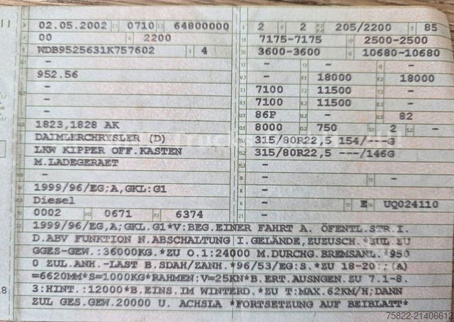 Three-sided tipper truck MERCEDES-BENZ Atego 1828 / 4X4 ALLRAD / Meiller /18 Kran