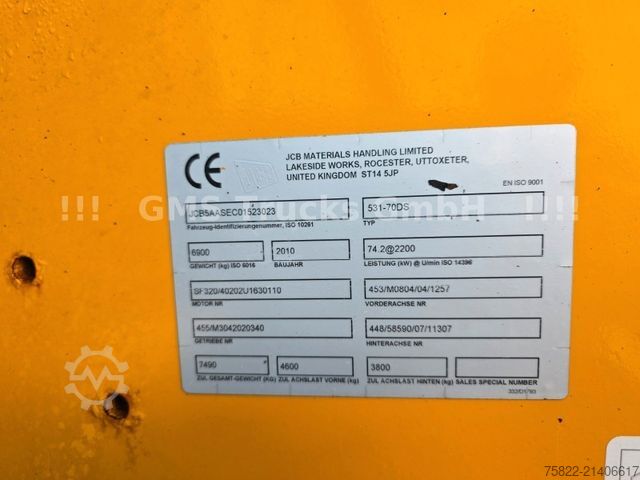Wheel loader JCB 531-70 Tele Lader Loader / NUR 1600h
