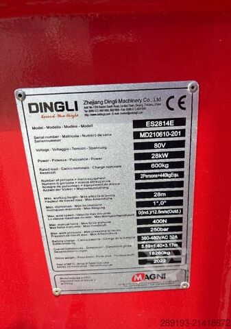 Scherenarbeitsbühne Magni ES 2814 E Elektro 28,00 m mit Stützen