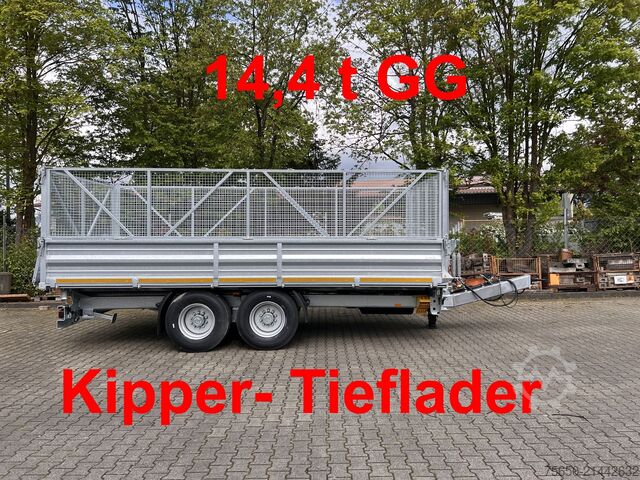 Tipper trailer Möslein TTD 14  5,70 m  14 t Tandem- Kipper Tieflader 5,70 m lang, Breite Reifen-- Neufahrzeug --
