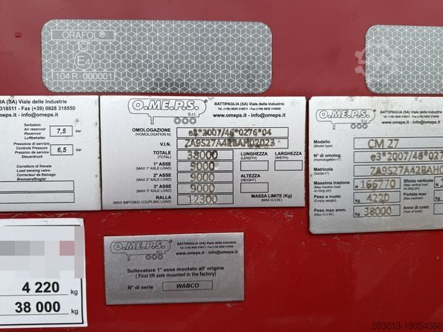 Silo semitrailer  O.ME.P.S Silo Auflieger 27 m³ 3 Achse