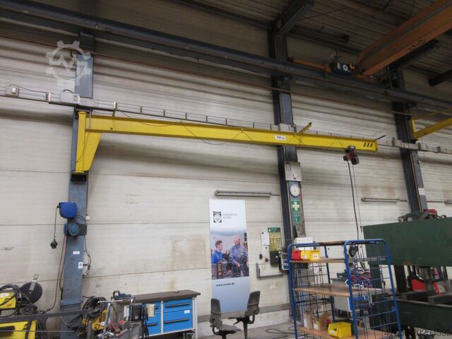 Wall-mounted slewing jib crane Slewing jib crane Chain hoist Vetter AW Demag Drehkran Hallenkran Kran Ausladung 7m NL 250Kg DC Kettenzug