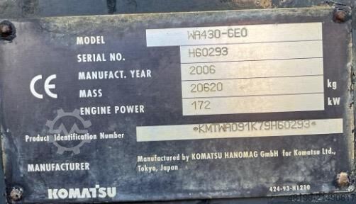 Radlader Komatsu WA430-6E0