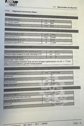 Vertikales Bearbeitungszentrum Emco FAMUP VMC 120