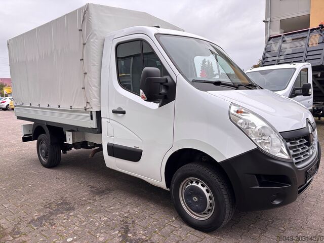 Transporter with flatbed & tarpaulin Renault Master 3,5T Plane*Allrad*Klima*1.Hand*