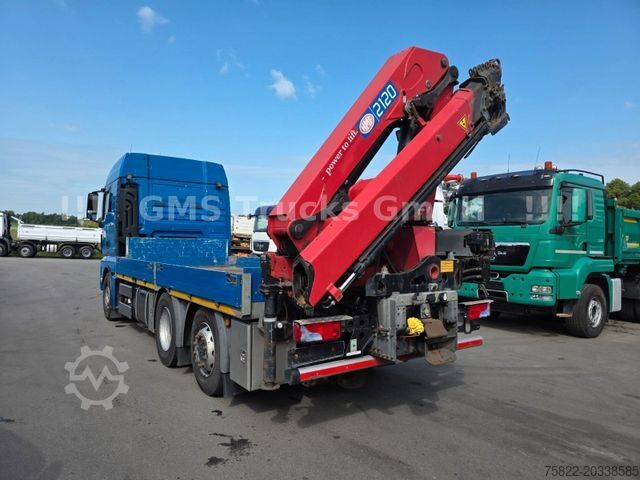 Flatbed truck MAN TGX 26.440 / 18m HMF 2120 Kran / 100% Service