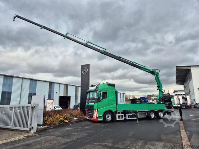 Plattformanhänger Volvo FH 500 Heckkran MKG HLK341SHP Funk AHK