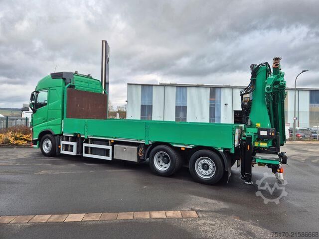 Plattformanhänger Volvo FH 500 Heckkran MKG HLK341SHP Funk AHK