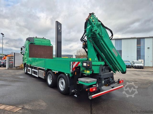 Plattformanhänger Volvo FH 500 Heckkran MKG HLK341SHP Funk AHK