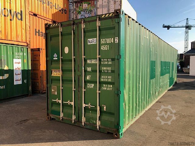 Closed steel container 40 FT High Cube Seecontainer neutralisiert