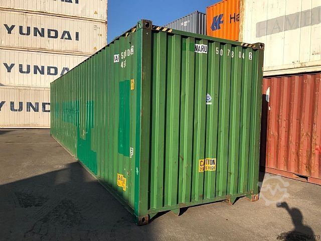 Closed steel container  40 FT High Cube Seecontainer neutralisiert
