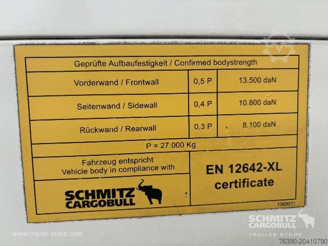 Auflieger mit Pritsche & Plane Schmitz Cargobull Semitrailer Curtainsider Mega