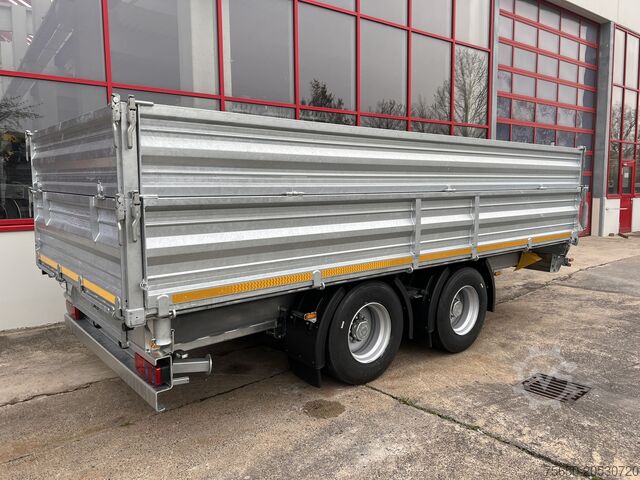 Tipper trailer Möslein TTD 19 AB  19 t Tandem 3 Seiten Kipper TiefladerAufsatzbordwänden-- Neufahrzeug --