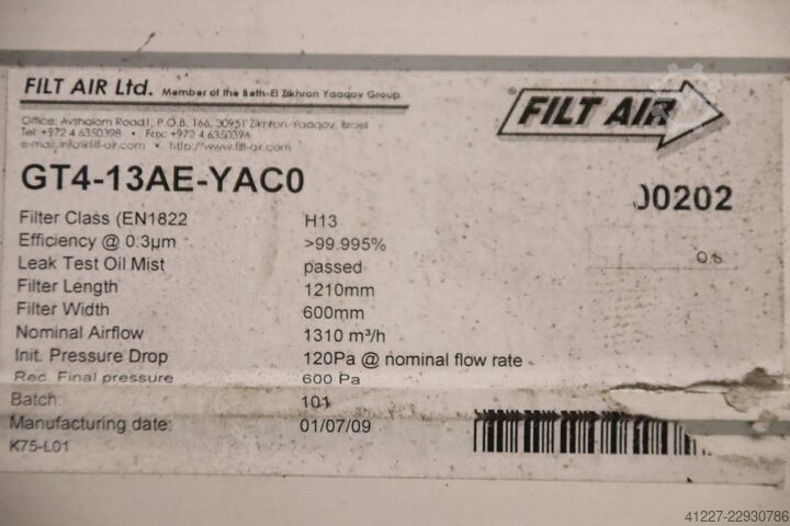 Luftfilter Filt Air GT4-13AE-YACO
