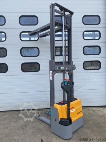 Electric pedestrian stacker, tiller stacker + new battery, pallet truck, electric pallet truck, till JUNGHEINRICH EJC M10 - G 115-250ZT