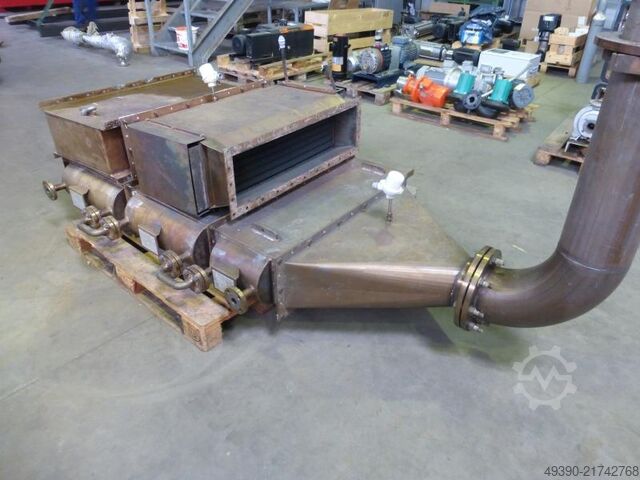 Stainless steel heat exchanger, air-water, air-oil heat exchanger, 4 units available AGETHERMA FT-1.1-910/230/10-RS04-T10-ATWH