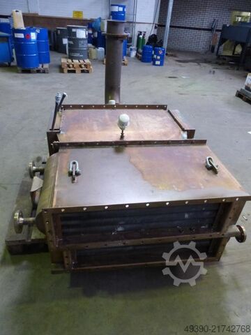 Stainless steel heat exchanger, air-water, air-oil heat exchanger, 4 units available AGETHERMA FT-1.1-910/230/10-RS04-T10-ATWH