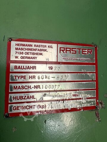 Automatic punching machine RASTER 60 NL-4 S