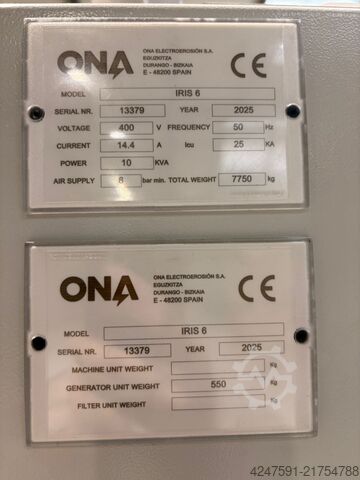 Die-sinking edm ONA IRIS6