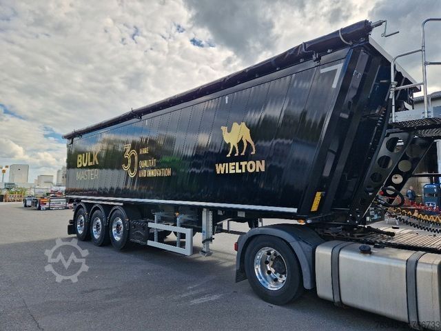 Tipper semitrailer WIELTON Alu-Kastenmulde 51m³  BULK Master BLACK Edition