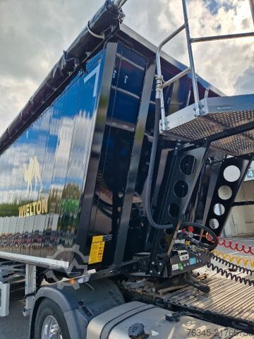 Tipper semitrailer WIELTON Alu-Kastenmulde 51m³  BULK Master BLACK Edition