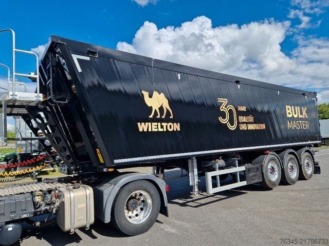 Tipper semitrailer WIELTON Alu-Kastenmulde 51m³  BULK Master BLACK Edition