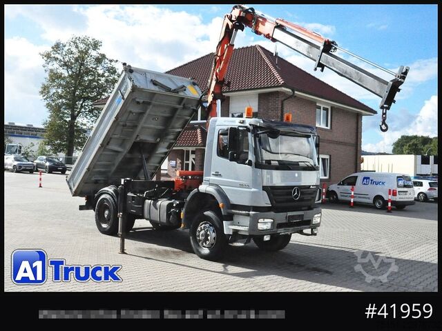Autokran MERCEDES-BENZ Axor 1833, 4x4, Kran 3 Seiten Kipper, Funk