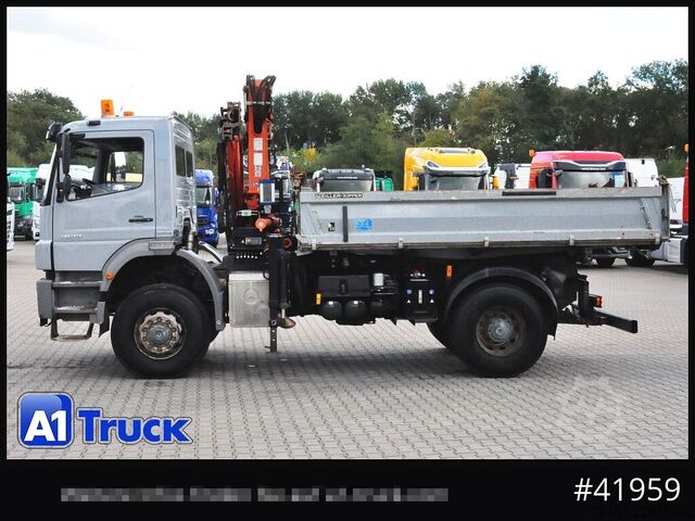 Autokran MERCEDES-BENZ Axor 1833, 4x4, Kran 3 Seiten Kipper, Funk