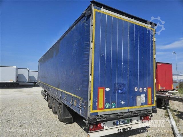 Auflieger mit Pritsche & Plane Schmitz Cargobull Semitrailer Curtainsider Mega