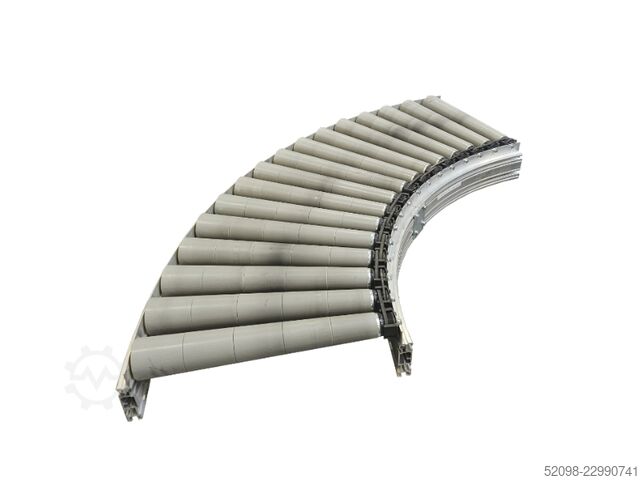 Powered roller conveyor curve, 24V, 80° Heber 1000006327, FB: 500